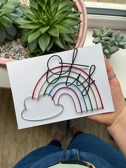 Wire Art Personalised Rainbow Decor