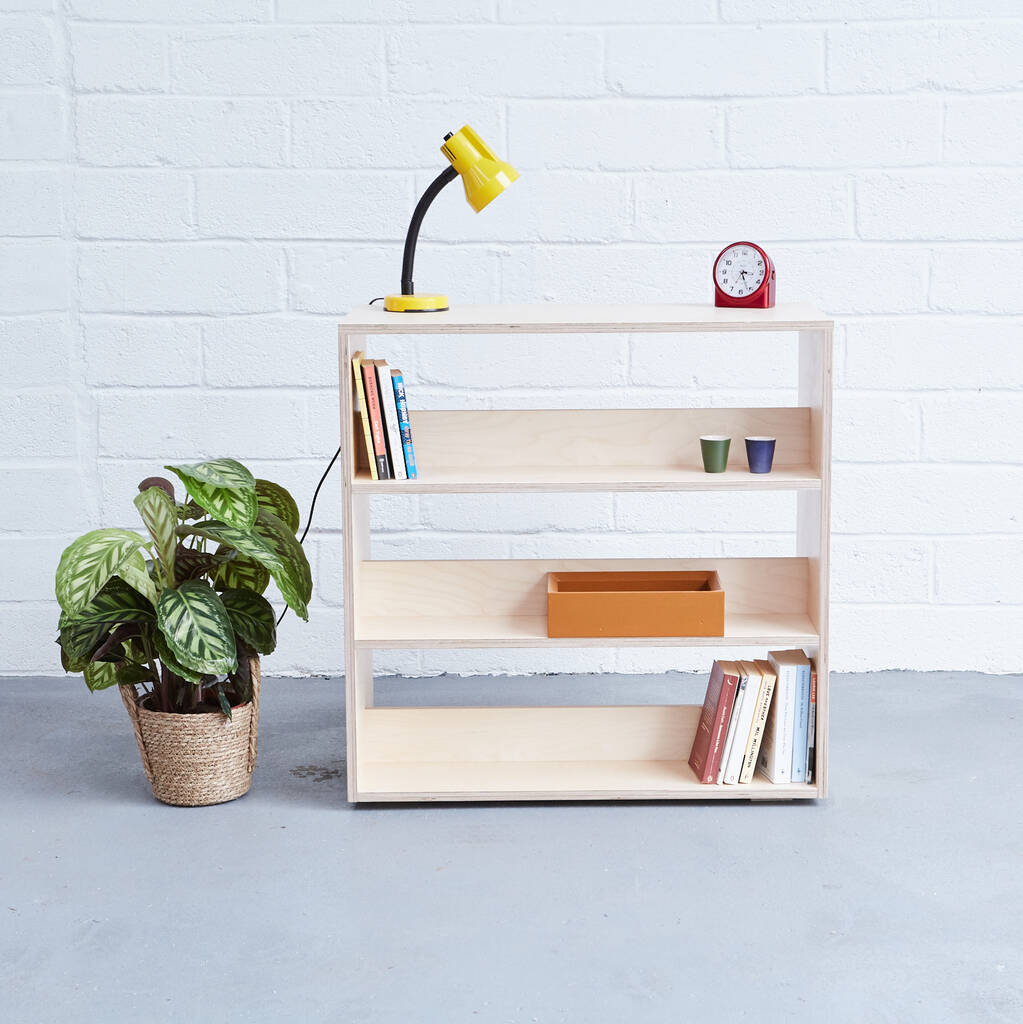 Plywood Bookcase Shelving Unit