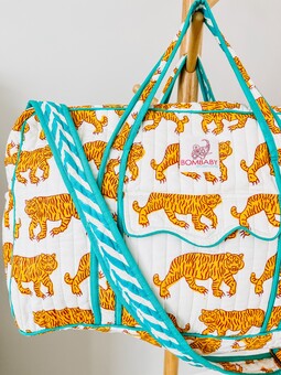 indian tiger print weekend bag from Bombaby