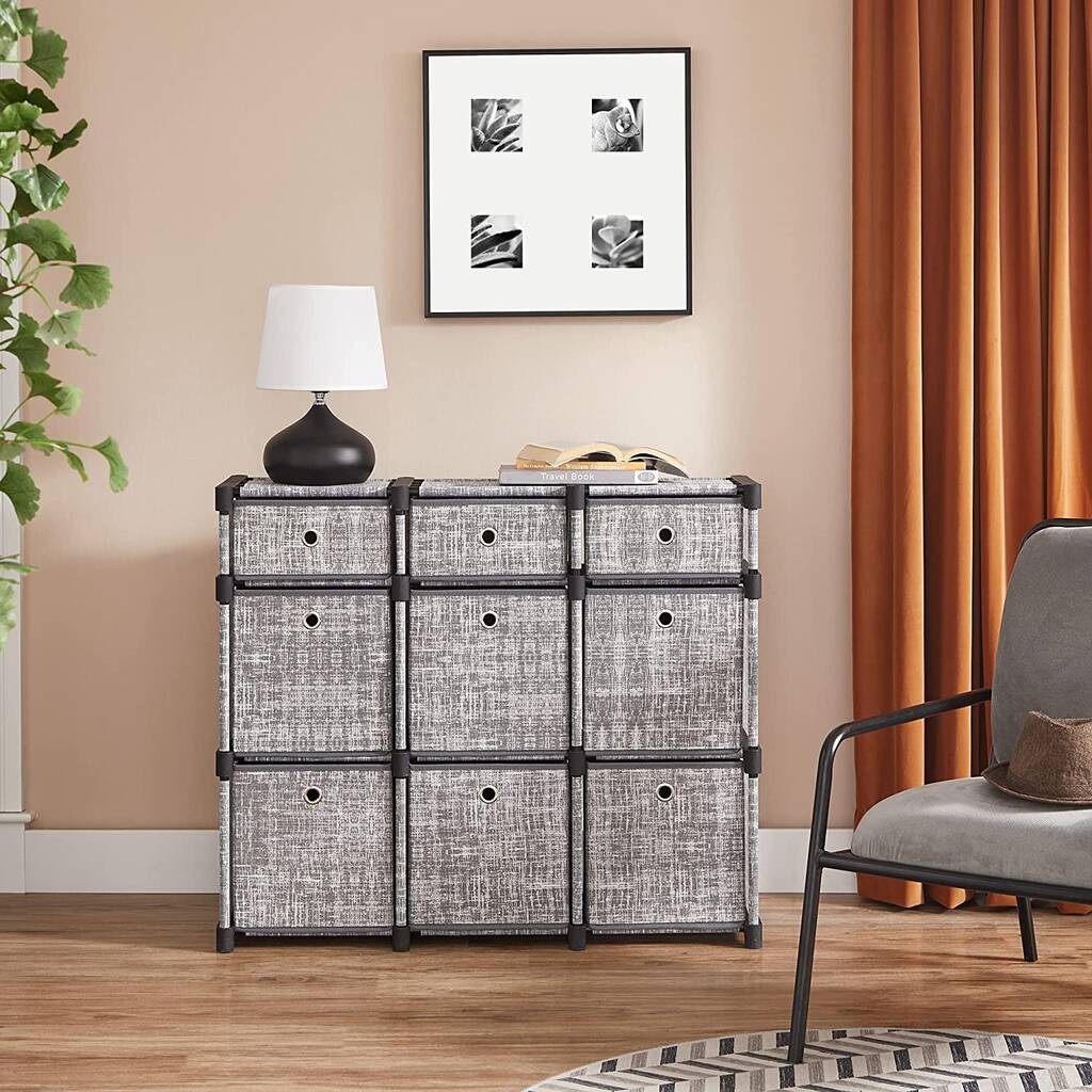Nine Storage Boxes Unit Drawer Organiser