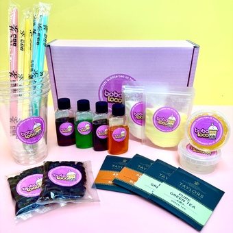 our mixed milk and fruity bubble tea kit