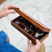Personalised Leather Watch and Cufflink Box