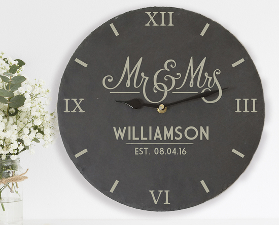 Personalised Mr & Mrs clock