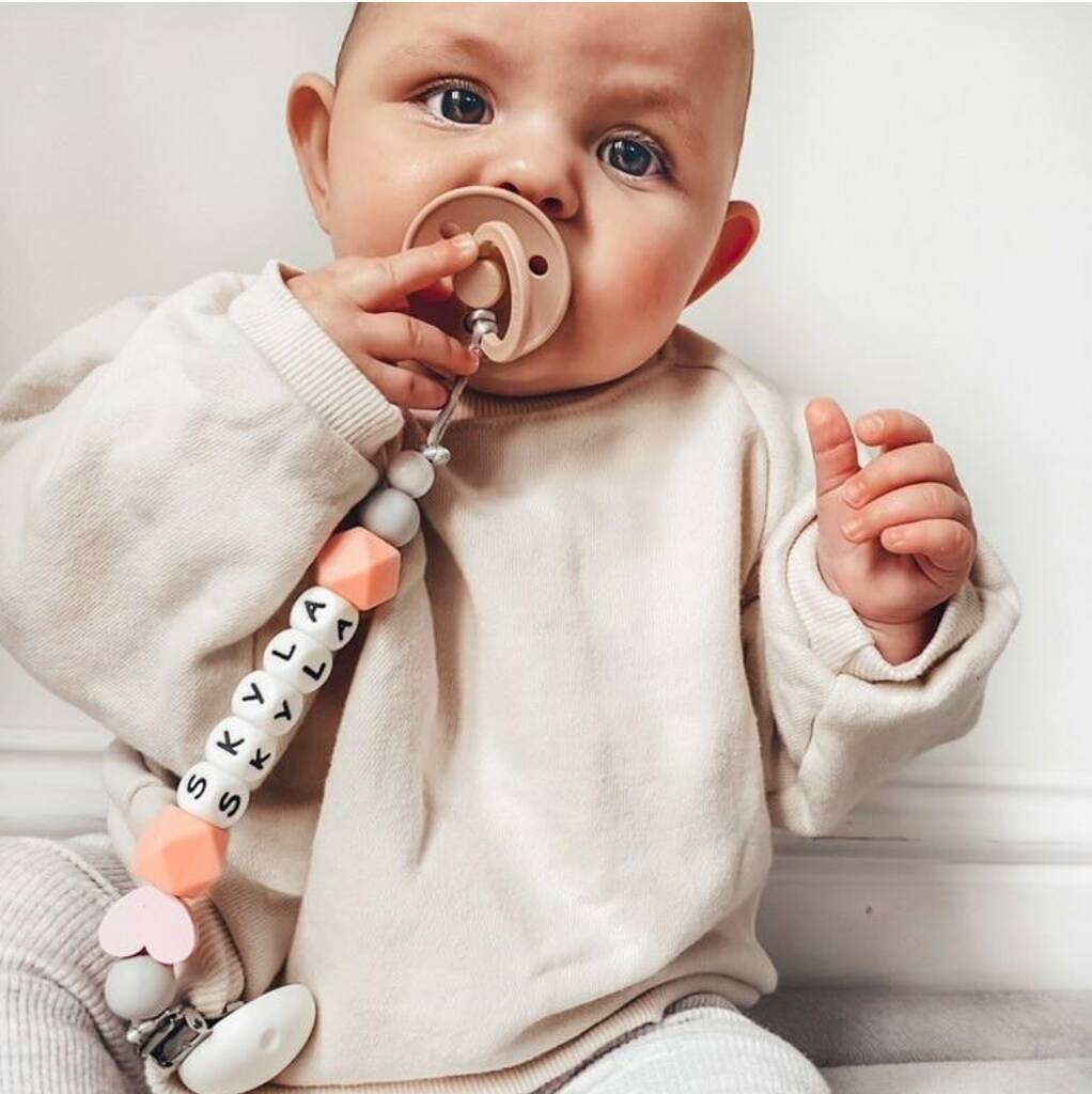 Personalised Dummy Clip Heart Or Star Option