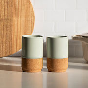 Cork + Ceramic Pottery Mug Gift Set