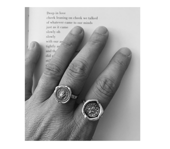 Silver wax seal rings 