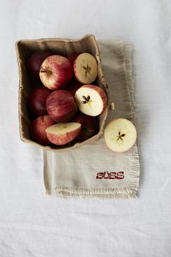 Apples and linen napkin