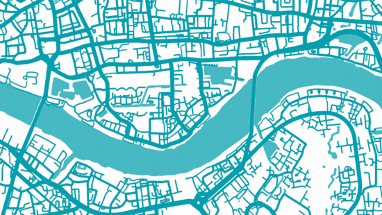 Minimalistic London Map Print