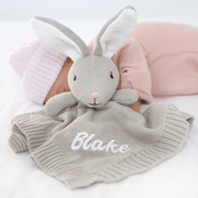Personalised Knitted Bunny Comforter