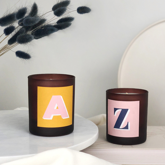 Personalised initial candle