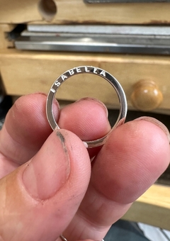 Aujune making personalised ring