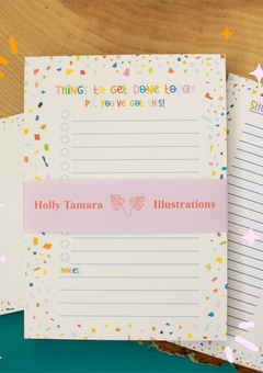 One of Holly Tamara Illustrations motivational notepads