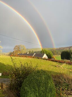 Double rainbow over our workshop