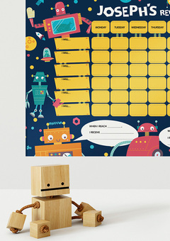Robots Personalised Reward Chart on the Wall
