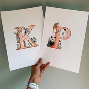 My K and P letter illustrations