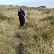 walking in dunes north norfolk coast