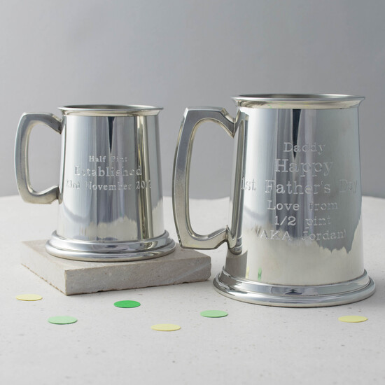 Personalised Engraved Pewter Tankard