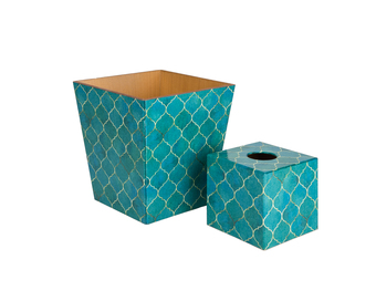 Matching waste bin and Tissue box covers