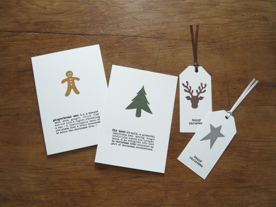christmas cards and tags