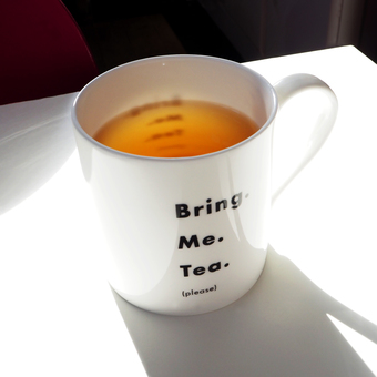 English bone china Bring Me Tea mug by TIME AND TOAST
