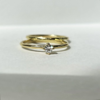 Diamond & Gold stacking Ring